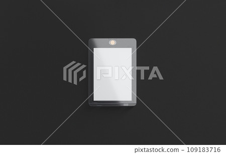 Blank transparent plastic trading card mockup, top view 109183716
