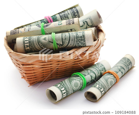 Rolled US Dollar Rolled US Dollar 109184088