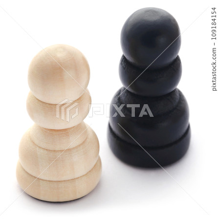 Wooden pawn for chess game 109184154