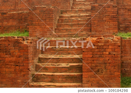 Ancient ruined building staircase of near Dhaka, Bangladesh 109184298