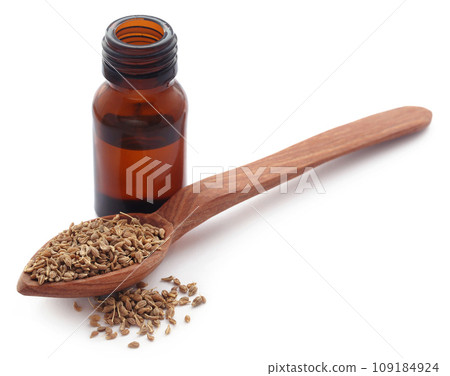 Anise seeds with essential oil in a jar Anise seeds with essential oil in a jar 109184924