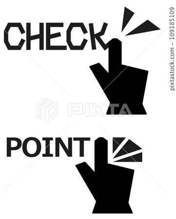 Illustration of clicking and checking precautions and points with your fingertips 109185109