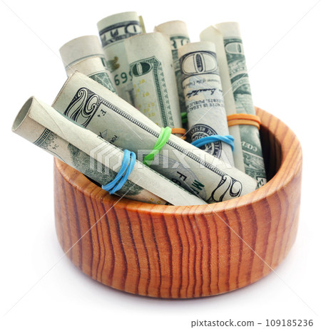 Rolled US Dollar 109185236