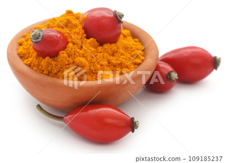 Rose hips with powder Rose hips with powder 109185237
