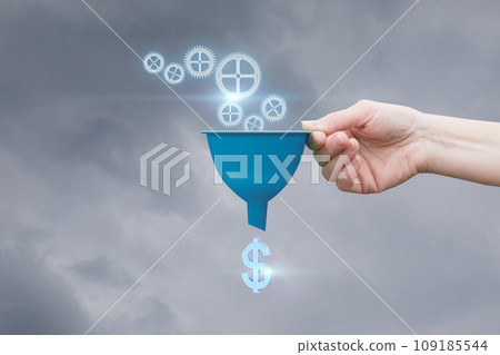 Sales funnel concept. Sales funnel concept. 109185544