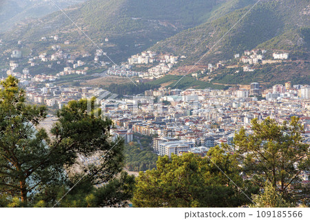 Residential buildings in Alanya, Turkey. New district. 109185566