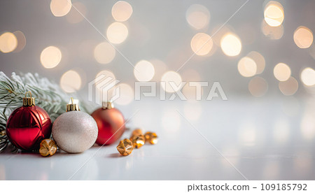 Christmas image with sparkling background, AI generated image 109185792