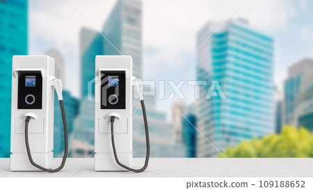 The EV station for technology or transport concept 3d rendering. 109188652