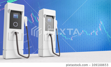 The EV station for technology or transport concept 3d rendering. The EV station for technology or transport concept 3d rendering. 109188653