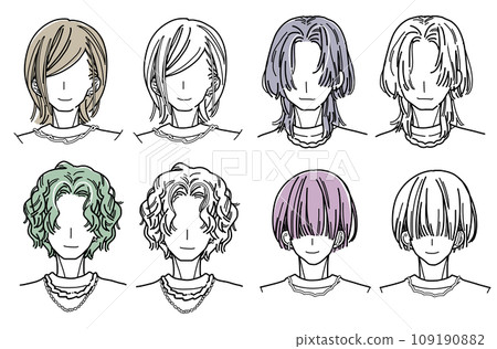 青年男士髮型髮型目錄套裝 青年男士髮型髮型目錄套裝 109190882