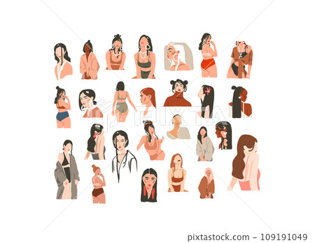 Hand drawn vector abstract graphic contemporary modern art,aesthetic fashion illustration with boho,beautiful modern female,simple trendy style.Woman design concept art.Fashion model print and poster. Hand drawn vector abstract graphic contemporary modern art,aesthetic fashion illustration with boho,beautiful modern female,simple trendy style.Woman design concept art.Fashion model print and poster. 109191049