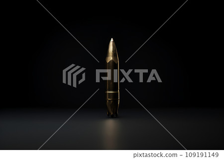 Bullet on a black background Bullet on a black background 109191149