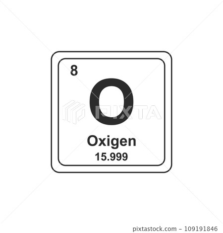 Oxigen Periodic table chemical symbol 109191846