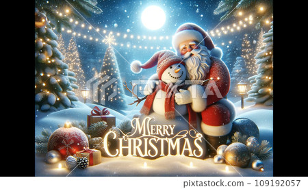 Santa Claus and a Snowman Santa Claus and a Snowman 109192057