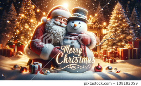 Santa Claus and a Snowman Santa Claus and a Snowman 109192059