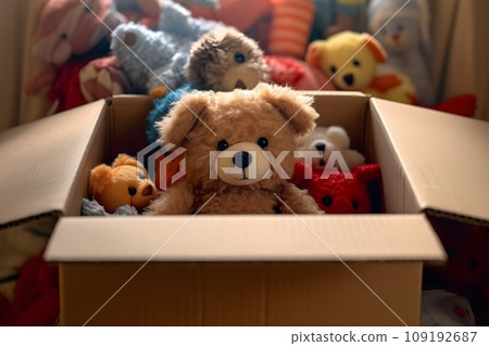 Stuffed animal in cardboard 6 AI generated image Stuffed animal in cardboard 6 AI generated image 109192687