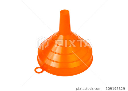 Orange funnel isolated on white background. Orange funnel isolated on white background. 109192829