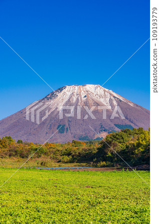 (Tottori Prefecture) Sunny Masumi Plateau, rice terraces, and snow-covered Mt. (Tottori Prefecture) Sunny Masumi Plateau, rice terraces, and snow-covered Mt. 109193779