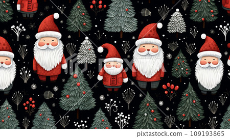 Christmas-related continuous pattern background pattern 109193865