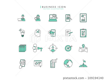 行銷資訊象形圖圖示素材插圖集 109194140