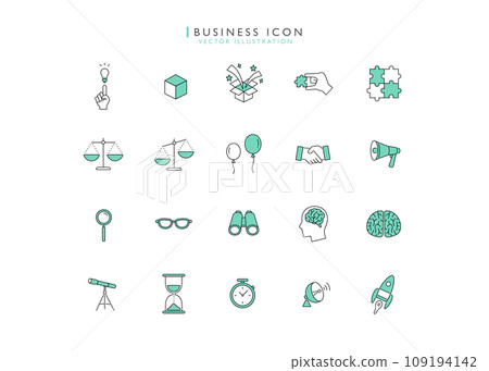 行銷資訊象形圖圖示素材插圖集 109194142