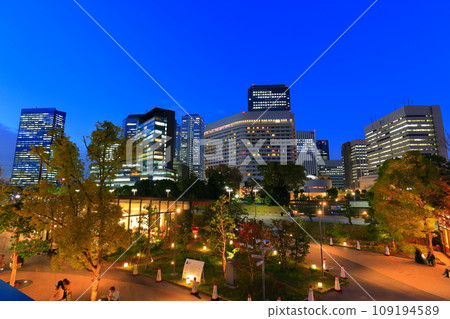 [Osaka Prefecture] Night view of Osaka Business Park and Castle Garden Osaka 109194589