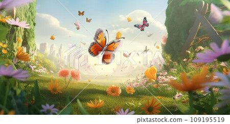 Butterfly garden 109195519