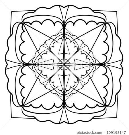 Decorative ornament. Mandala pattern in circle. 109198147