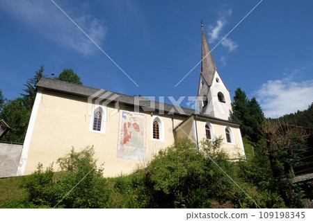 Saint Nicholas church in Petschied near Luson, Italy Saint Nicholas church in Petschied near Luson, Italy 109198345