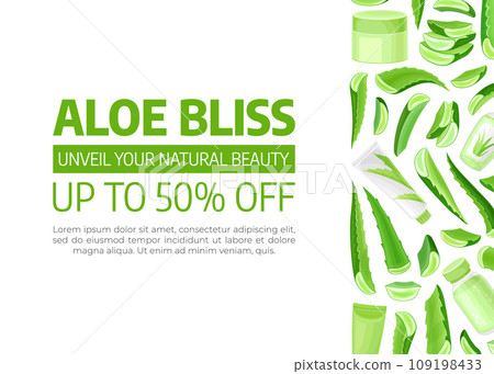 Aloe Vera Natural and Organic Cosmetic Banner Design Vector Template Aloe Vera Natural and Organic Cosmetic Banner Design Vector Template 109198433