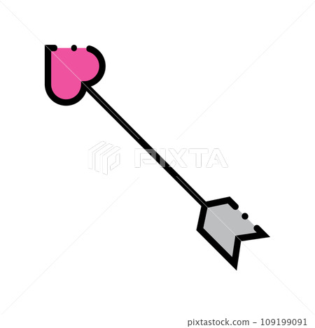 Valentine's Day heart arrow icon vector Valentine's Day heart arrow icon vector 109199091