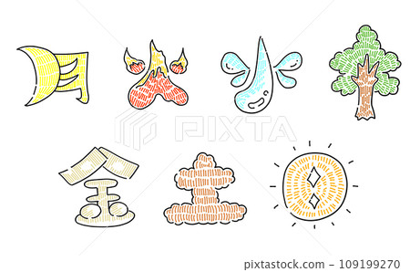 一周中的幾天圖像插圖設定顏色 一周中的幾天圖像插圖設定顏色 109199270