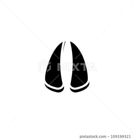 cow footprint icon vector 109199321