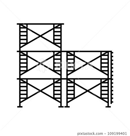 Scaffolding icon vector 109199401
