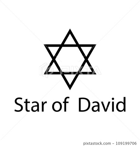 Star of David religious symbol icon vector 109199706