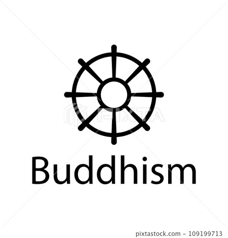 Buddhism religious symbol icon vector Buddhism religious symbol icon vector 109199713