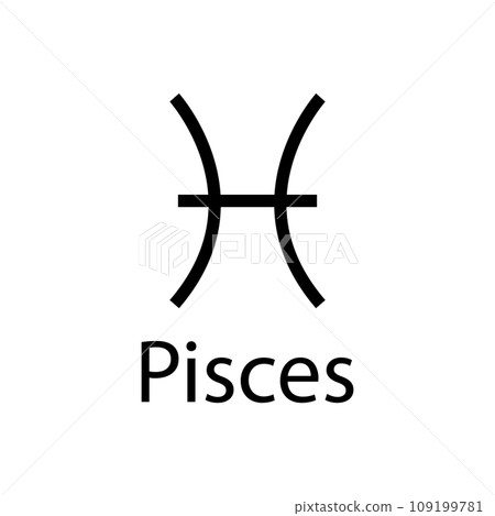 pisces zodiac symbol icon vector pisces zodiac symbol icon vector 109199781