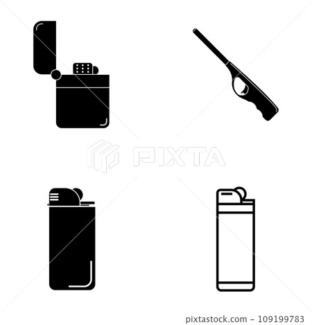 gas lighter icon set vector 109199783