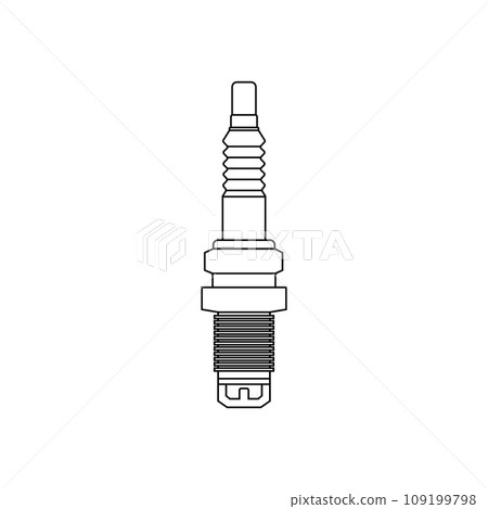 striped spark plug icon vector 109199798