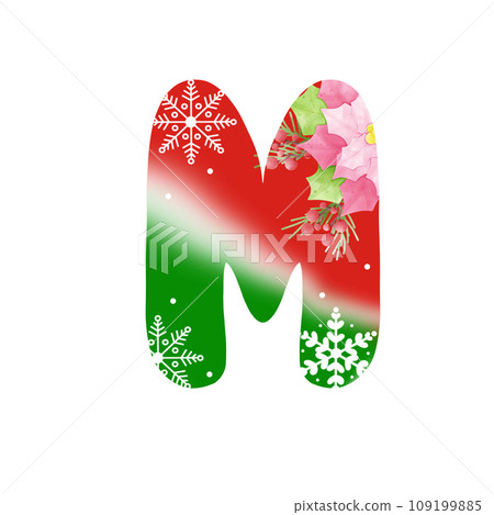 Color alphabet letter M Color alphabet letter M 109199885