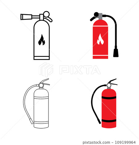 fire extinguisher icon set vector fire extinguisher icon set vector 109199964