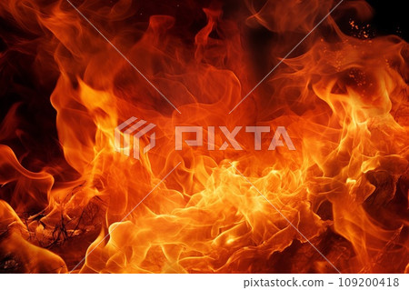 Flame background AI generated image AI image 109200418