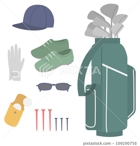 Set of various golf equipment 109200758
