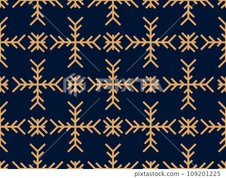 Winter seamless pattern with snowflakes. Christmas and New Year background with geometric snowflakes of different shapes. Design for wallpaper, banners and posters. Vector illustration Winter seamless pattern with snowflakes. Christmas and New Year background with geometric snowflakes of different shapes. Design for wallpaper, banners and posters. Vector illustration 109201225