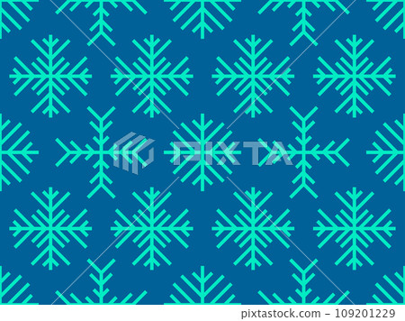 Winter seamless pattern with snowflakes. Christmas and New Year background with geometric snowflakes of different shapes. Design for wallpaper, banners and posters. Vector illustration 109201229