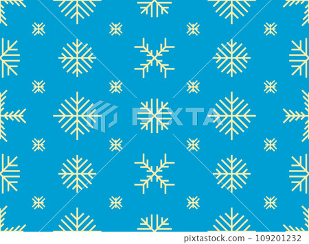 Winter seamless pattern with snowflakes. Christmas and New Year background with geometric snowflakes of different shapes. Design for wallpaper, banners and posters. Vector illustration Winter seamless pattern with snowflakes. Christmas and New Year background with geometric snowflakes of different shapes. Design for wallpaper, banners and posters. Vector illustration 109201232