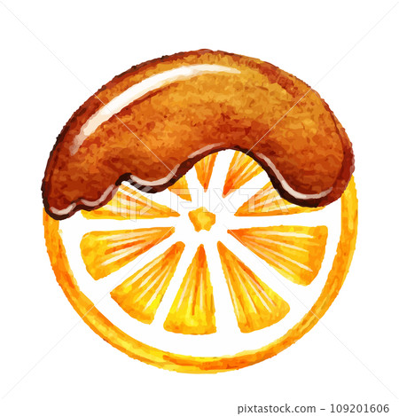 手繪橘色巧克力插畫 109201606