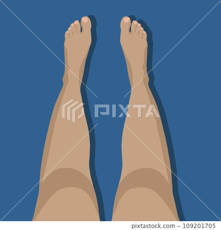 Vector isolated illustration of female legs. Leg depilation. Vector isolated illustration of female legs. Leg depilation. 109201705