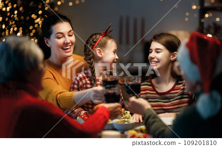 family celebrating Christmas 109201810