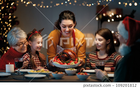 family celebrating Christmas family celebrating Christmas 109201812